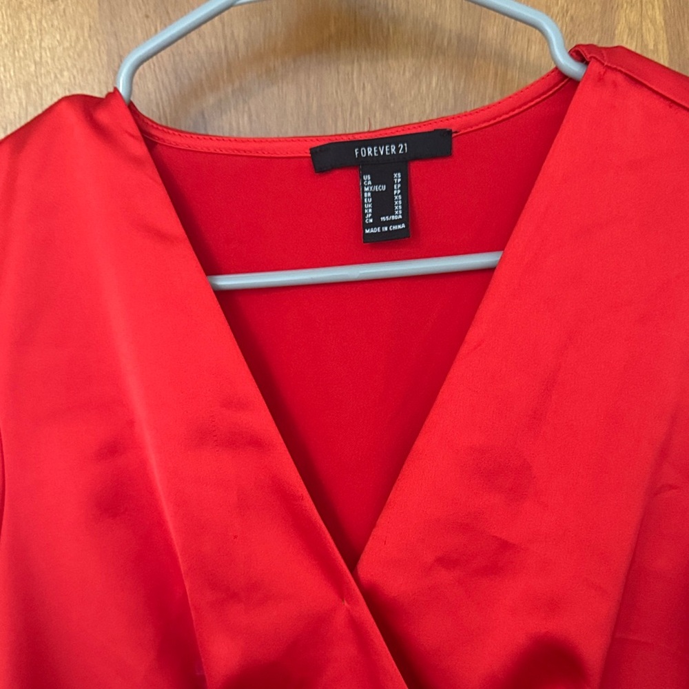 Forever 21 Scarlet V-Neck Top